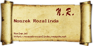 Noszek Rozalinda névjegykártya